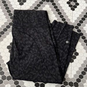 Lululemon Fast And Free High-Rise Crop Leopard